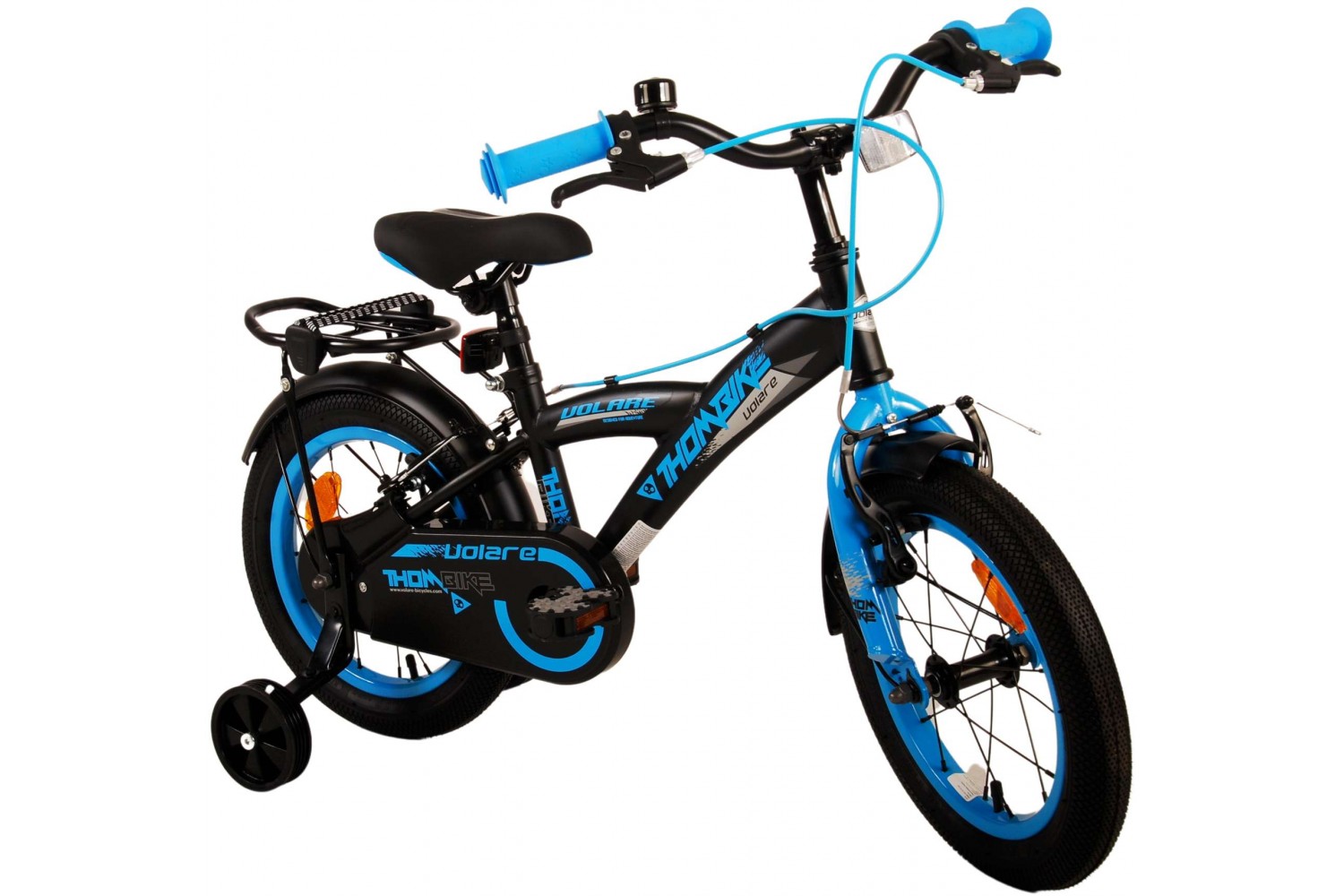 Volare Thombike Kinderfahrrad 14 Zoll Jungen Schwarz Blau | 2 Handbremsen