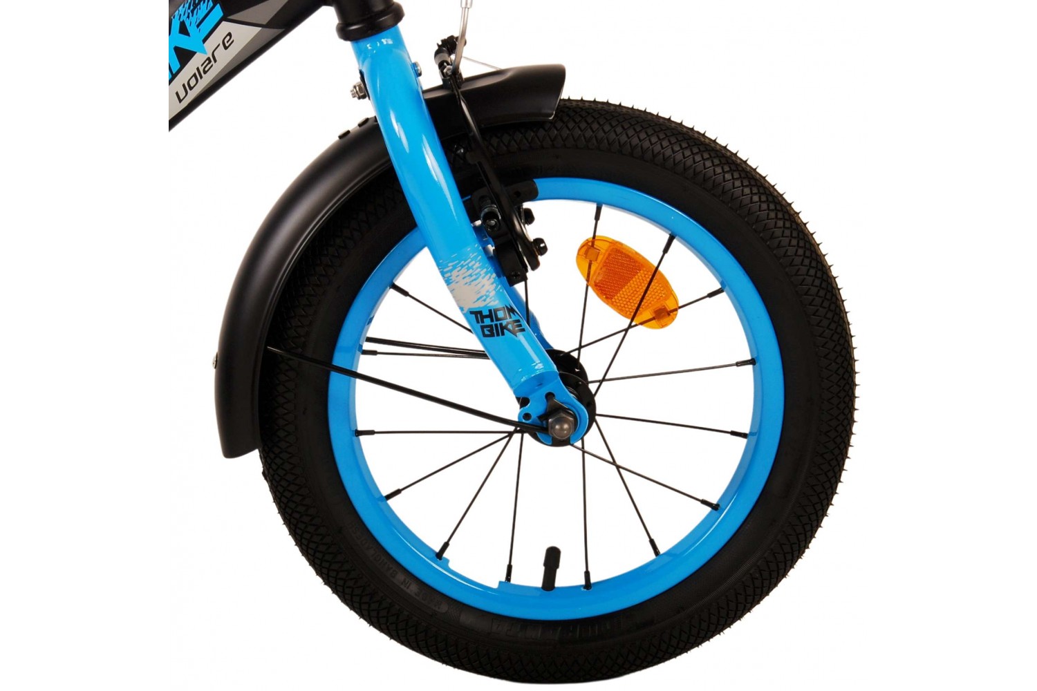 Volare Thombike Kinderfahrrad 14 Zoll Jungen Schwarz Blau | 2 Handbremsen