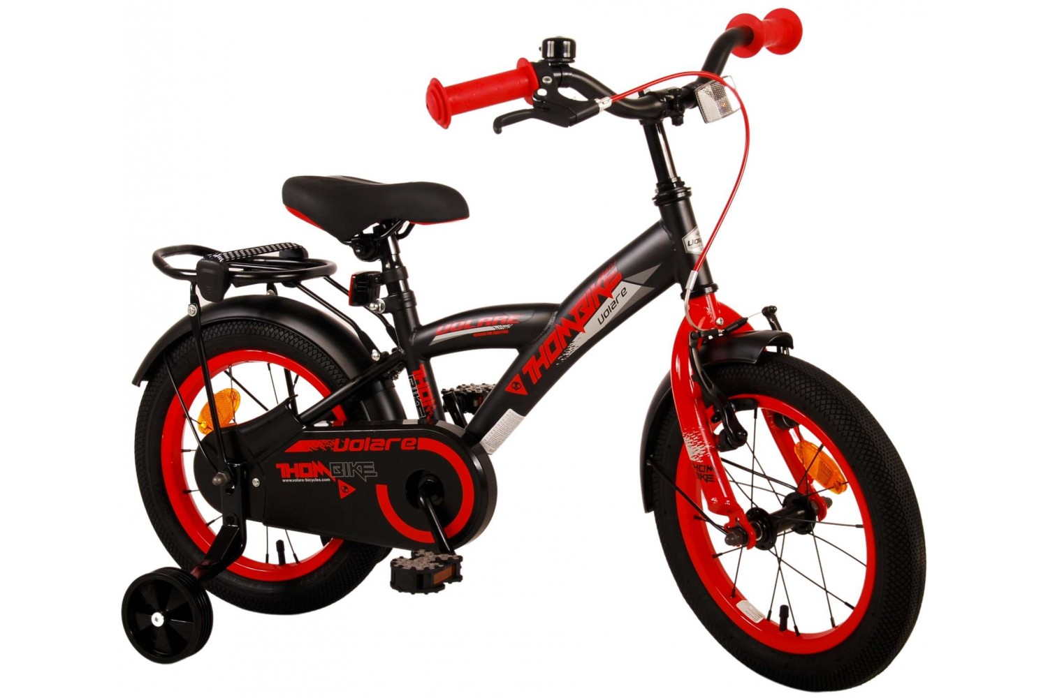 Volare Thombike Kinderfahrrad 14 Zoll Jungen Schwarz Rot