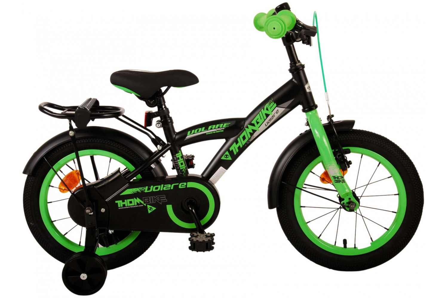 Volare Thombike Kinderfahrrad 14 Zoll Jungen Schwarz Grün