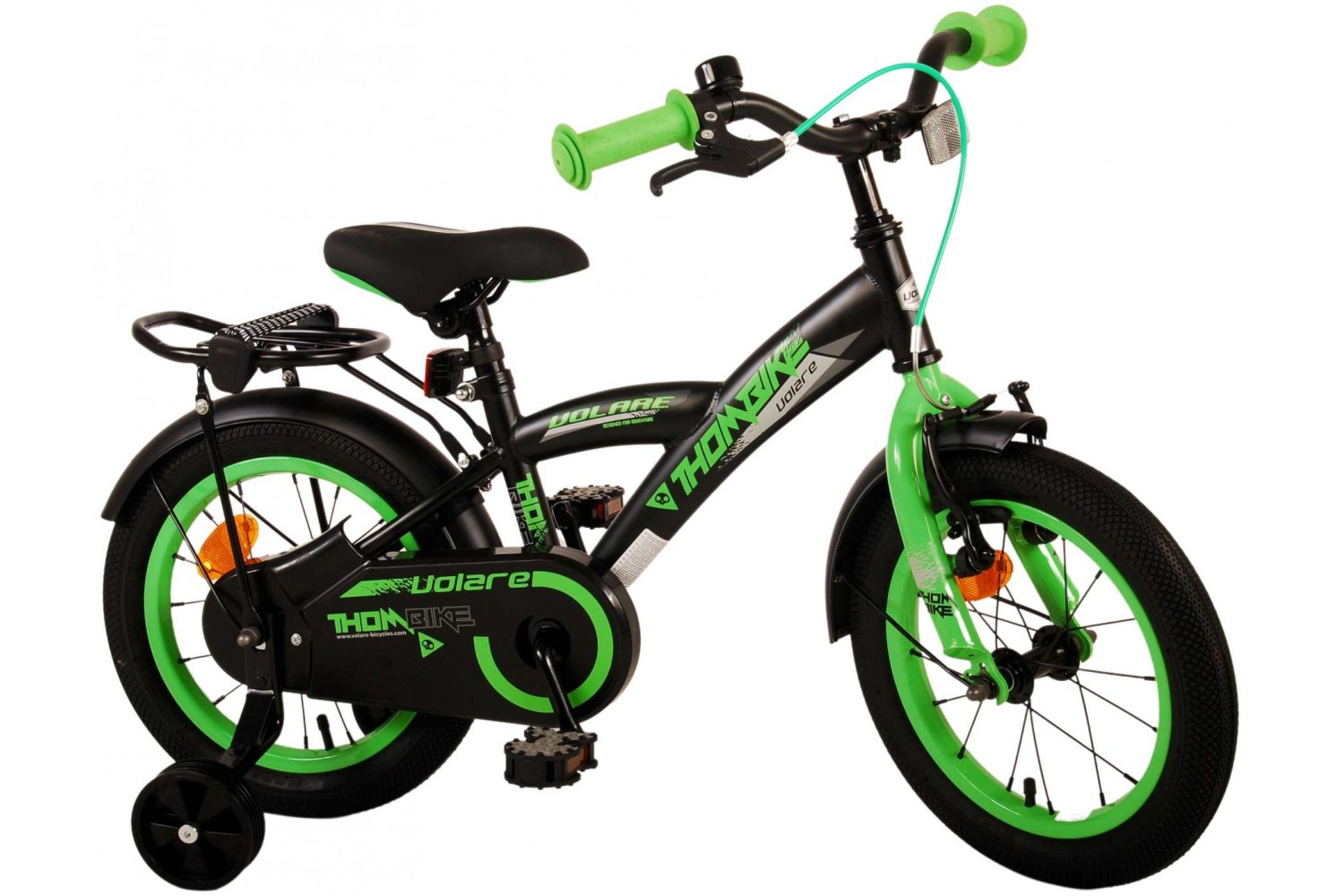 Volare Thombike Kinderfahrrad 14 Zoll Jungen Schwarz Grün