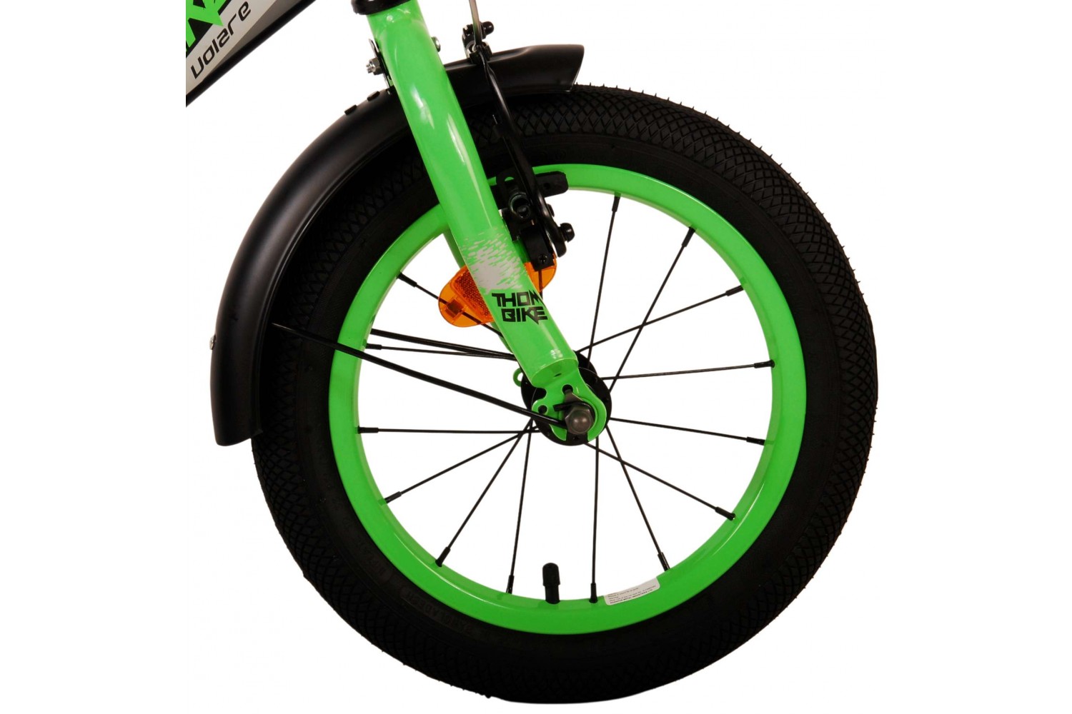 Volare Thombike Kinderfahrrad 14 Zoll Jungen Schwarz Grün