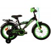 Volare Thombike Kinderfahrrad 14 Zoll Jungen Schwarz Grün | 2 Handbremsen