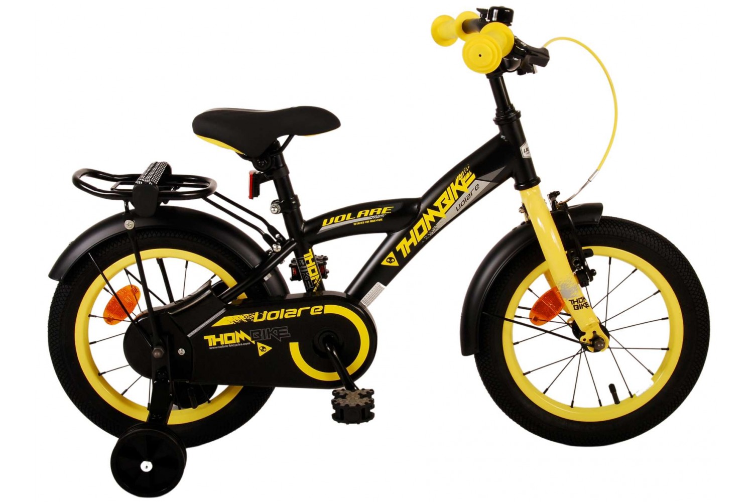 Volare Thombike Kinderfahrrad 14 Zoll Jungen Schwarz Gelb