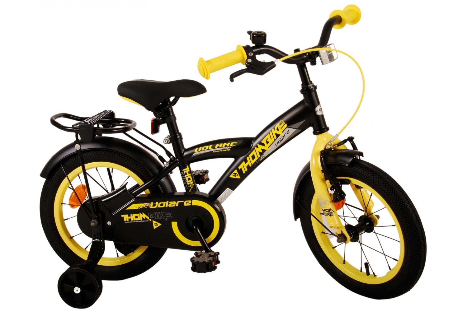 Volare Thombike Kinderfahrrad 14 Zoll Jungen Schwarz Gelb