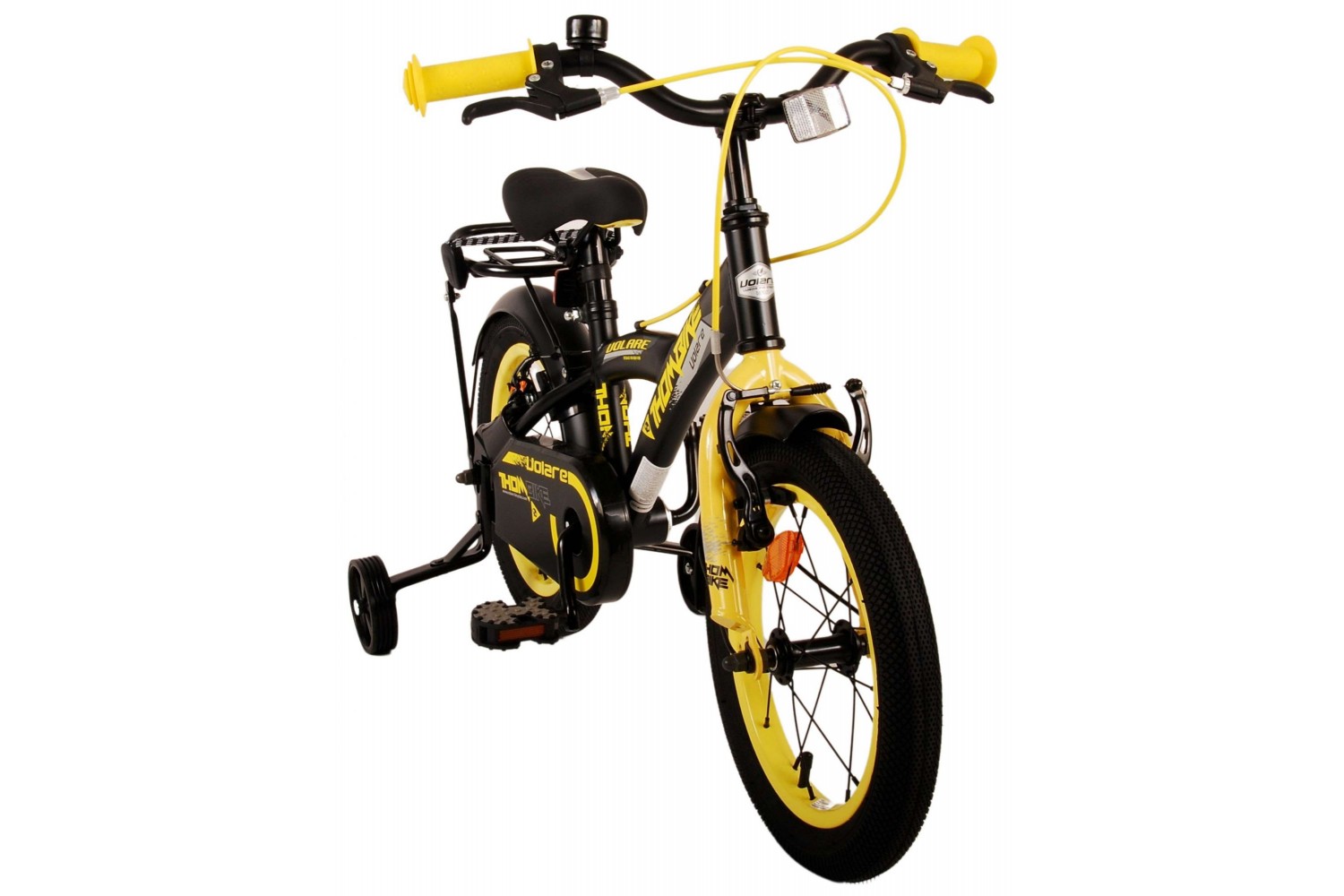 Volare Thombike Kinderfahrrad 14 Zoll Jungen Schwarz Gelb | 2 Handbremsen