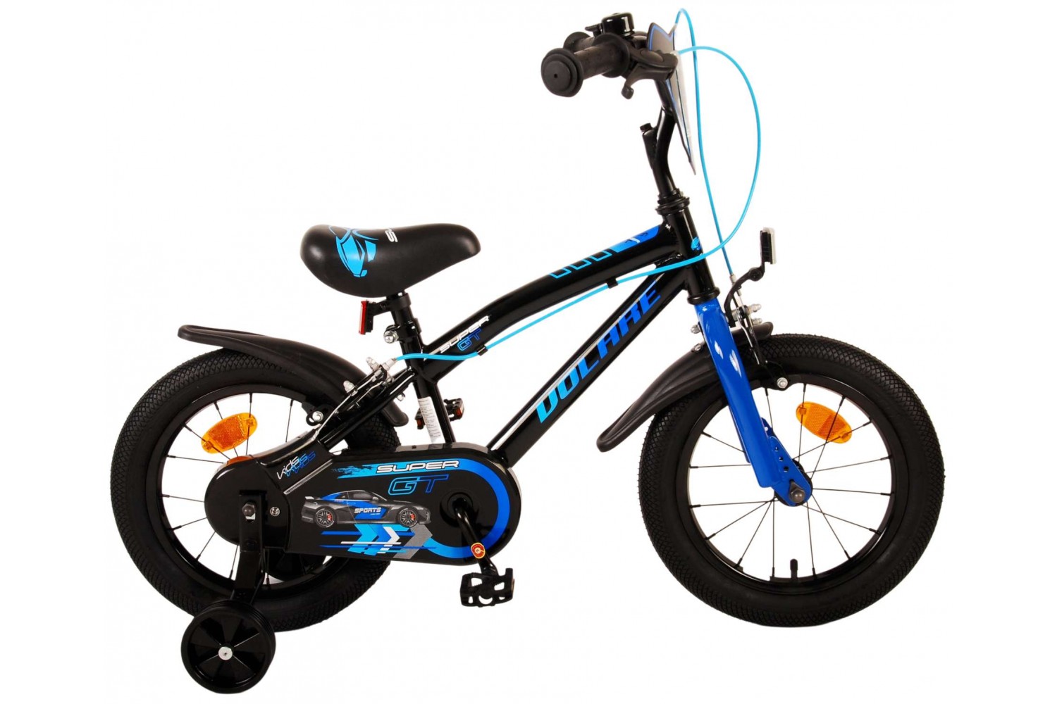 Volare Super GT Kinderfahrrad 14 Zoll Jungen Grün | 2 Handbremsen