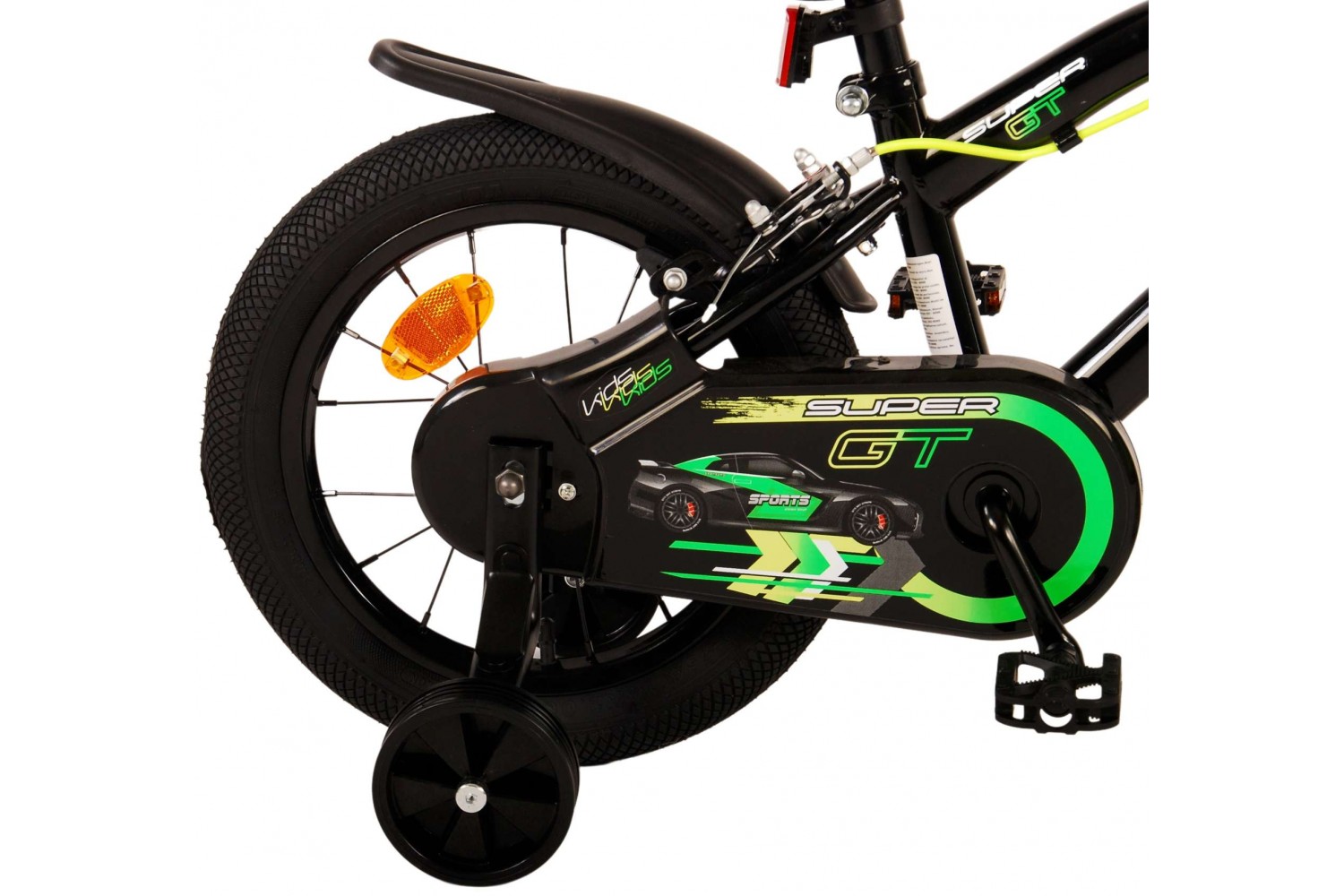 Volare Super GT Kinderfahrrad 14 Zoll Jungen Grün | 2 Handbremsen