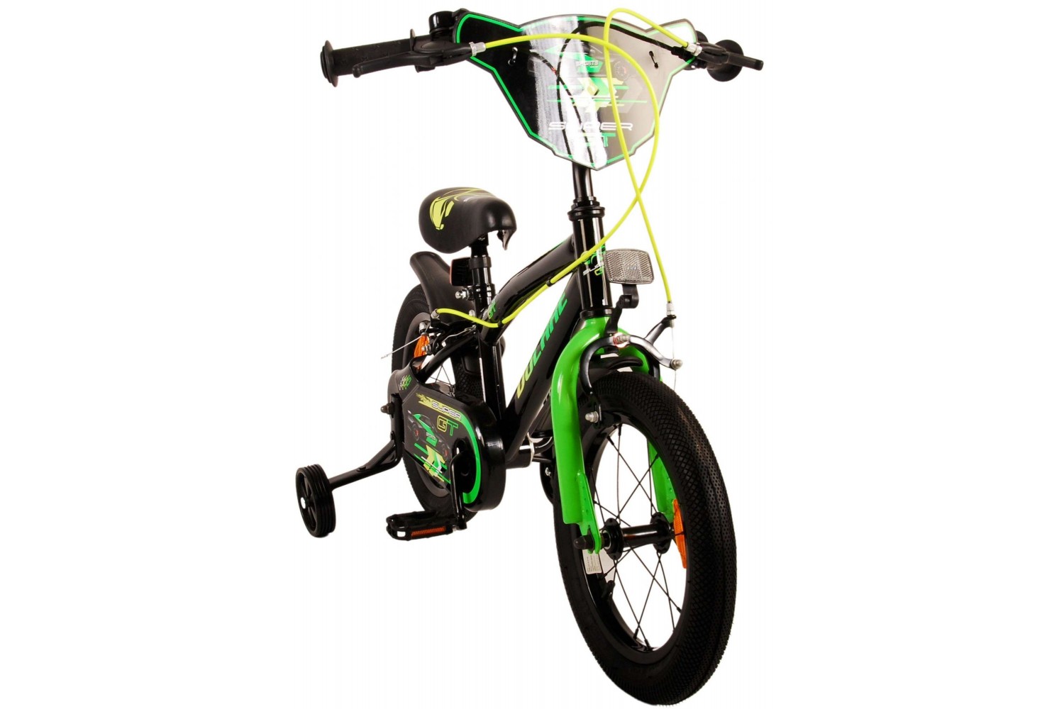 Volare Super GT Kinderfahrrad 14 Zoll Jungen Grün | 2 Handbremsen