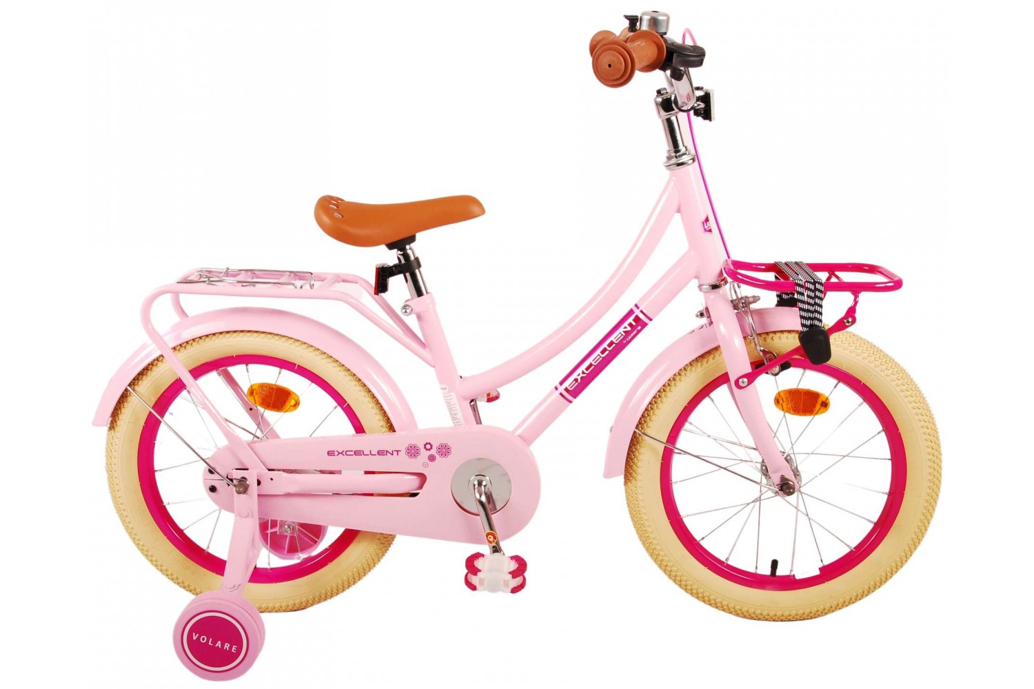 Volare Excellent Kinderfahrrad 16 Zoll Mädchen Rosa