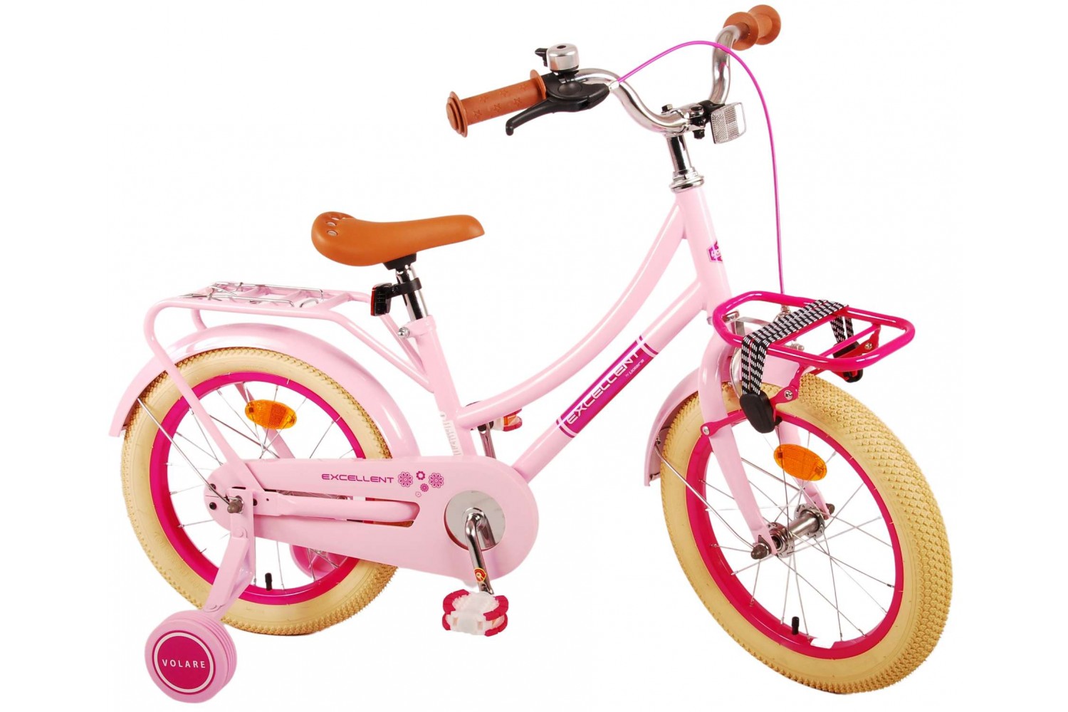 Volare Excellent Kinderfahrrad 16 Zoll Mädchen Rosa