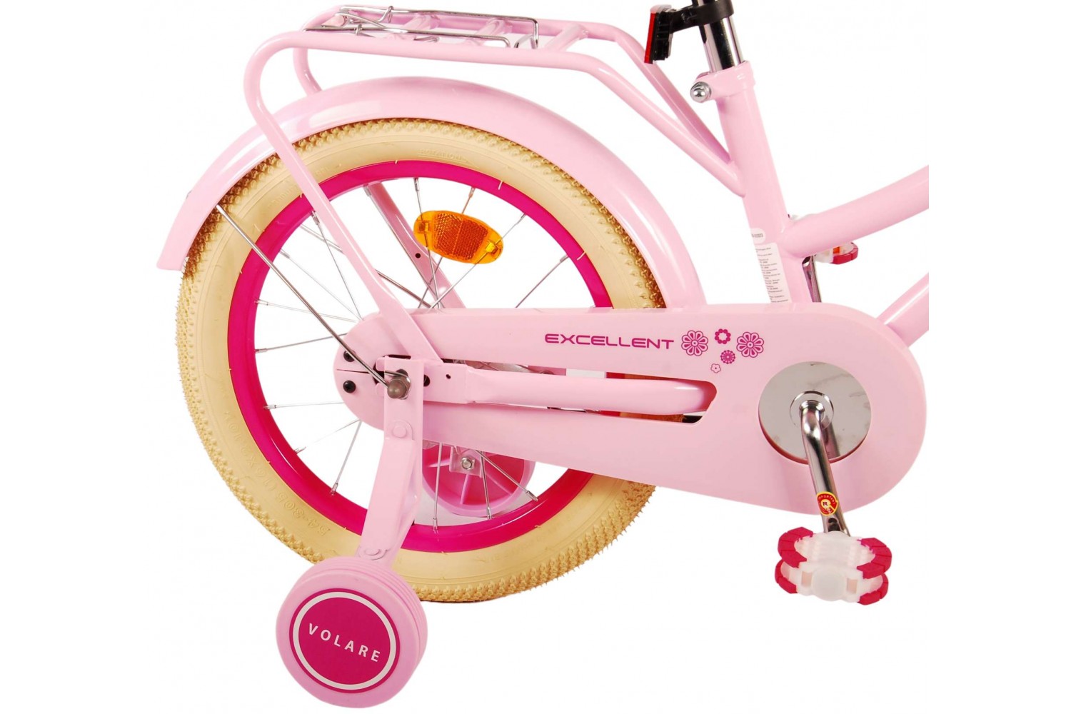 Volare Excellent Kinderfahrrad 16 Zoll Mädchen Rosa