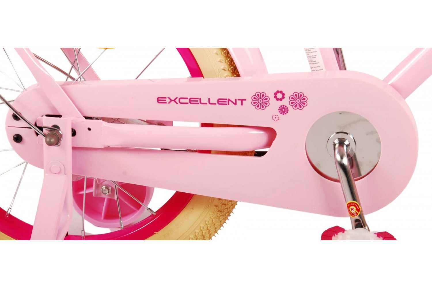 Volare Excellent Kinderfahrrad 16 Zoll Mädchen Rosa