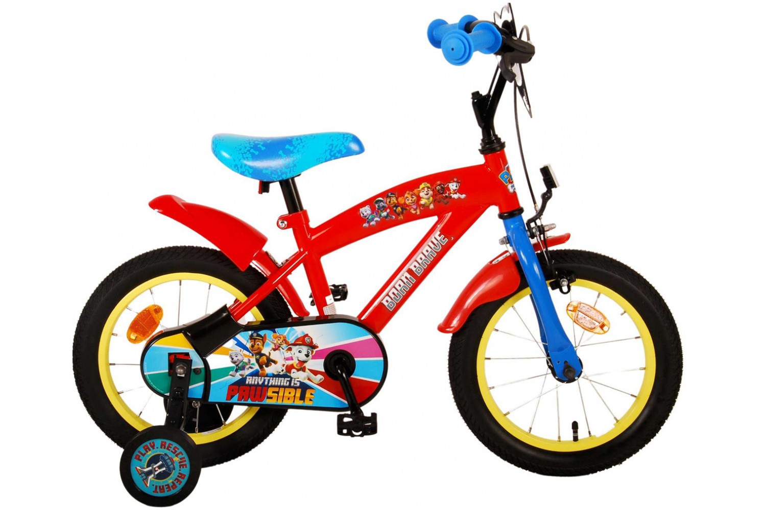 Paw Patrol Kinderfahrrad 14 Zoll Jungen Rot Blau