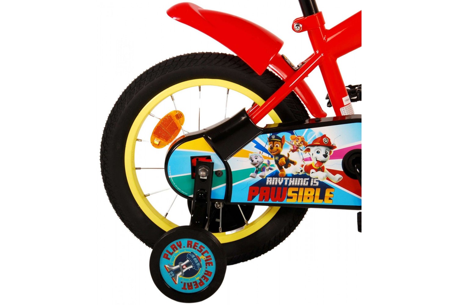 Paw Patrol Kinderfahrrad 14 Zoll Jungen Rot Blau