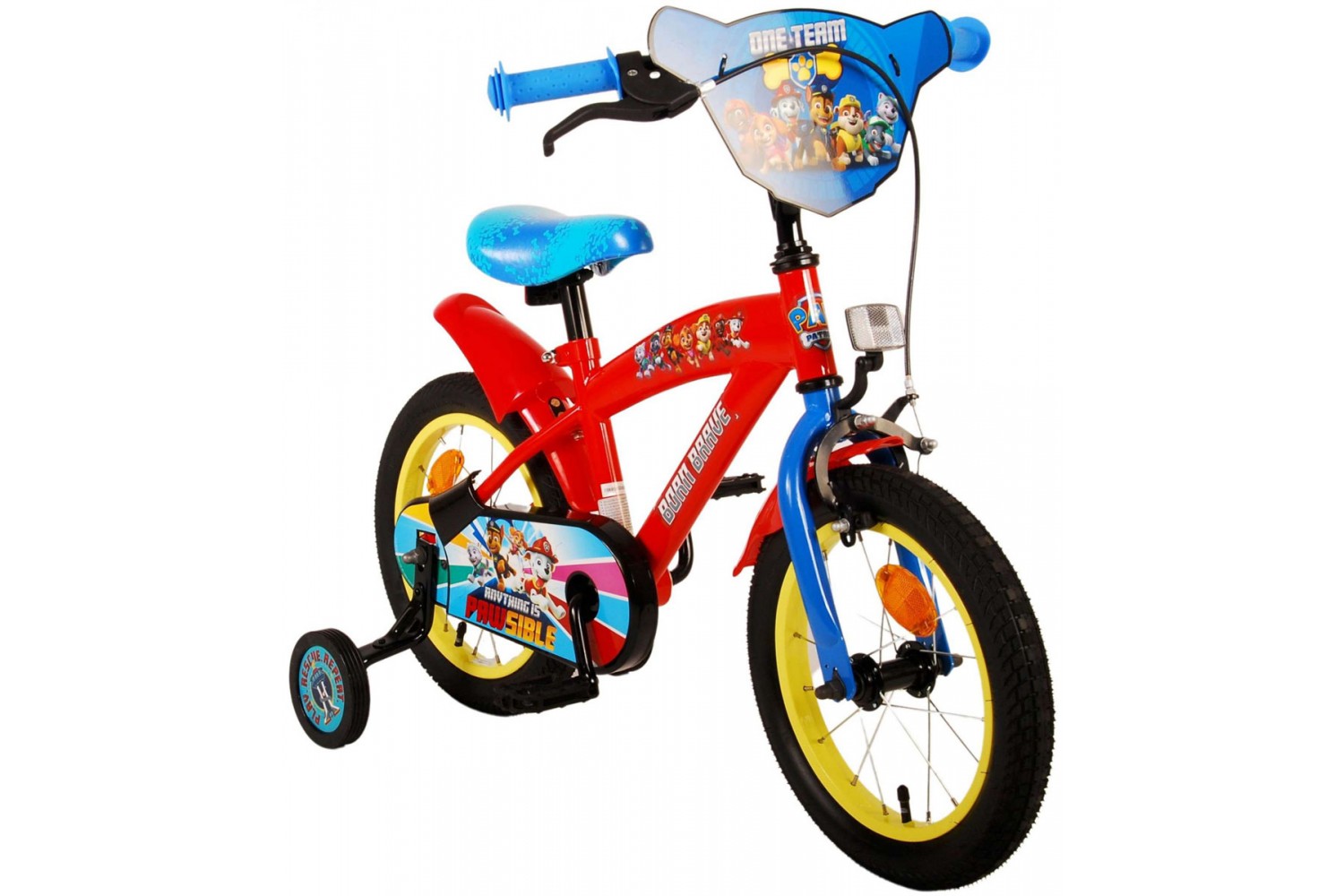 Paw Patrol Kinderfahrrad 14 Zoll Jungen Rot Blau