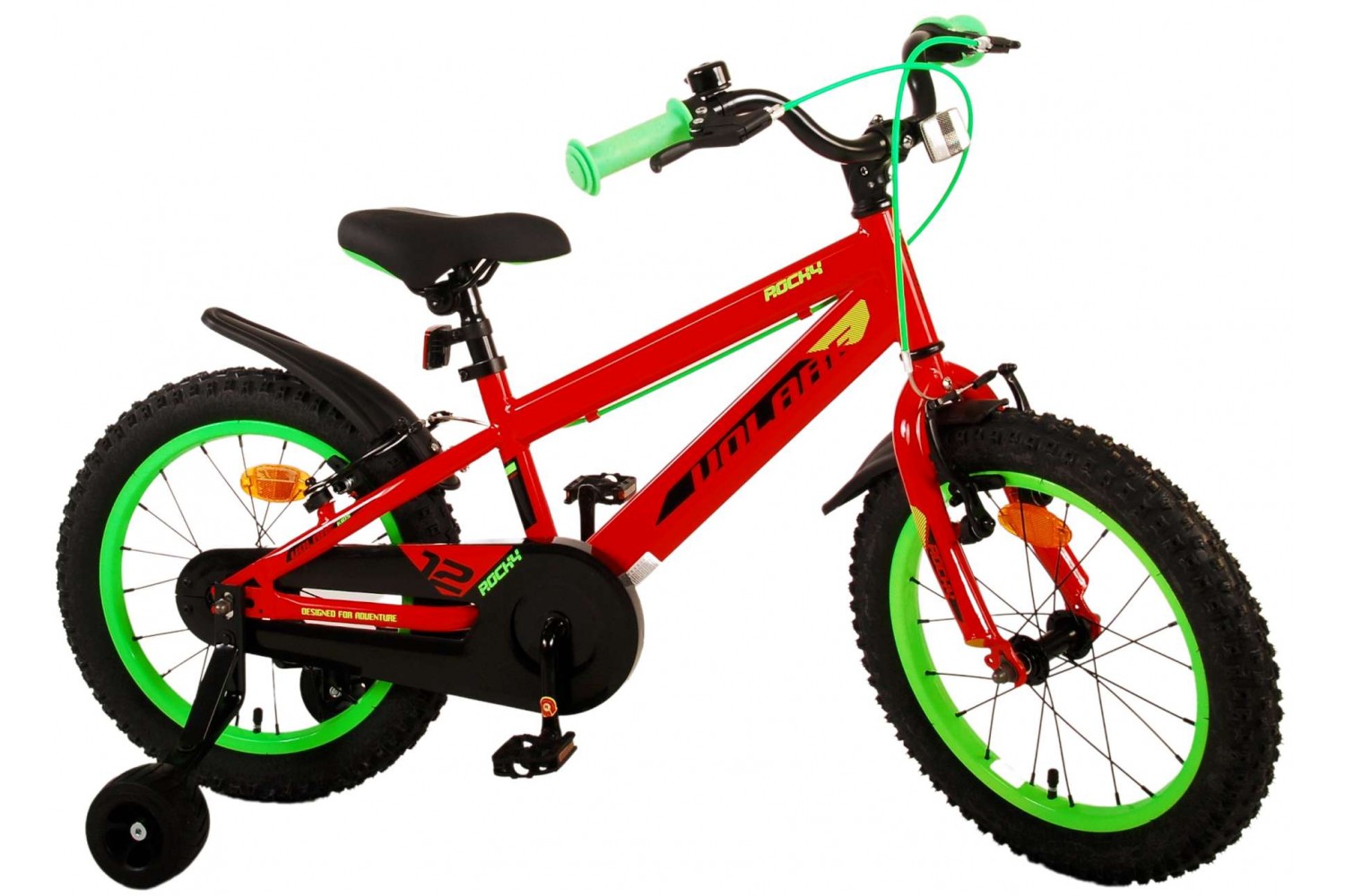 Volare Rocky Kinderfahrrad 16 Zoll Jungen Rot | 2 Handbremsen