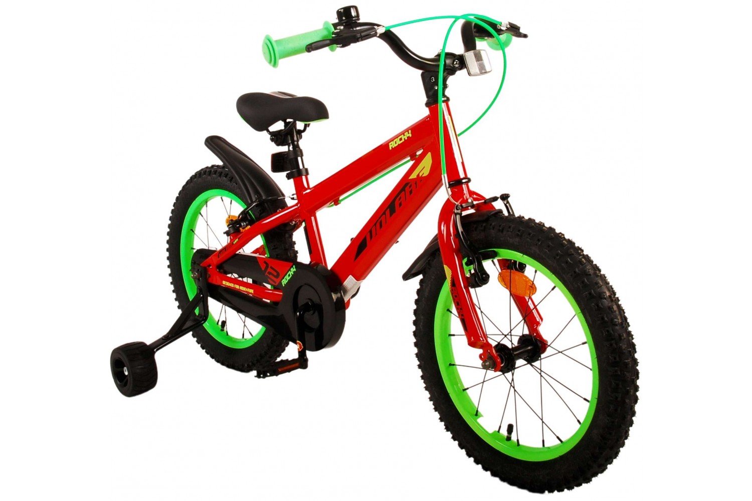 Volare Rocky Kinderfahrrad 16 Zoll Jungen Rot | 2 Handbremsen