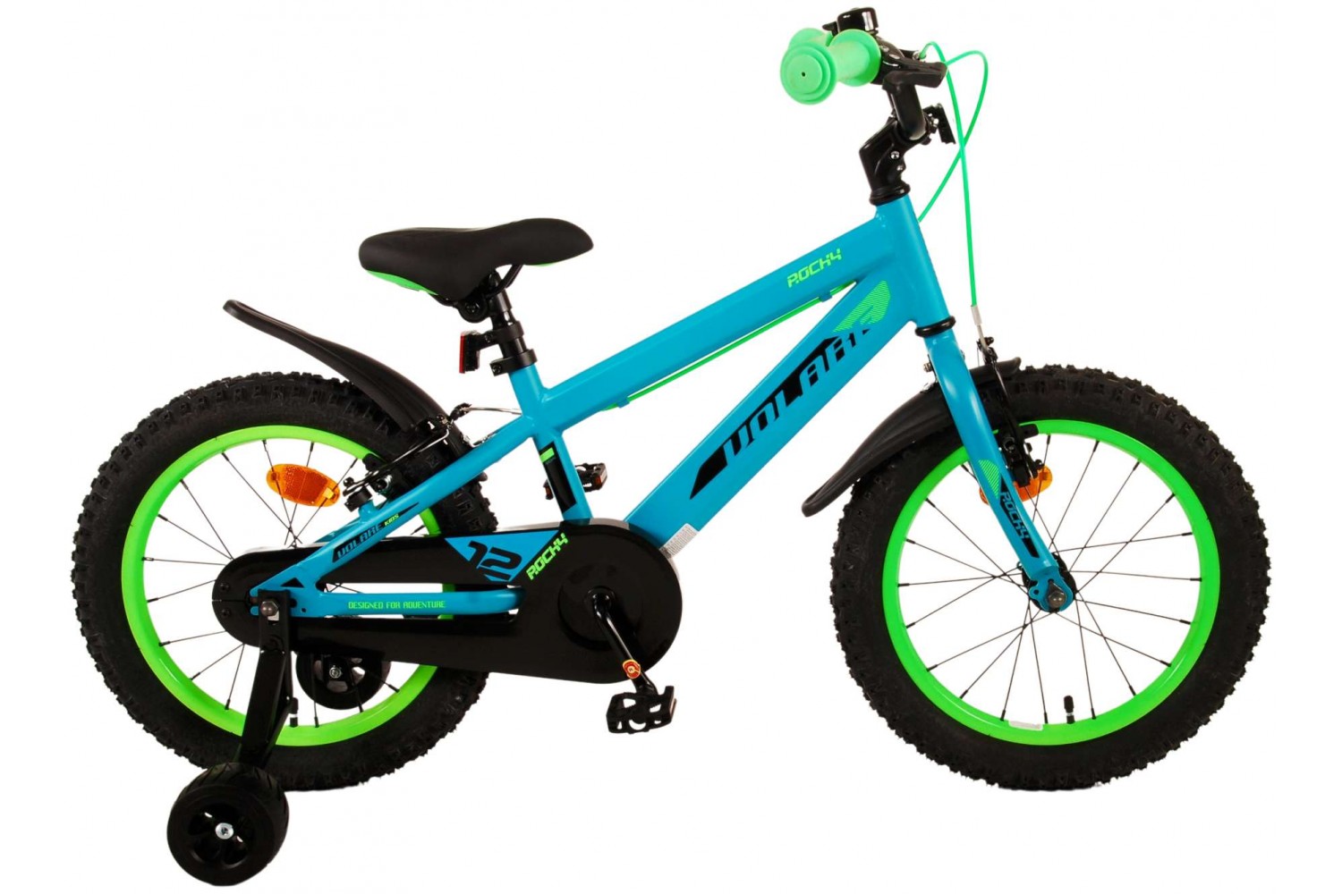 Volare Rocky Kinderfahrrad 16 Zoll Jungen Grün | 2 Handbremsen