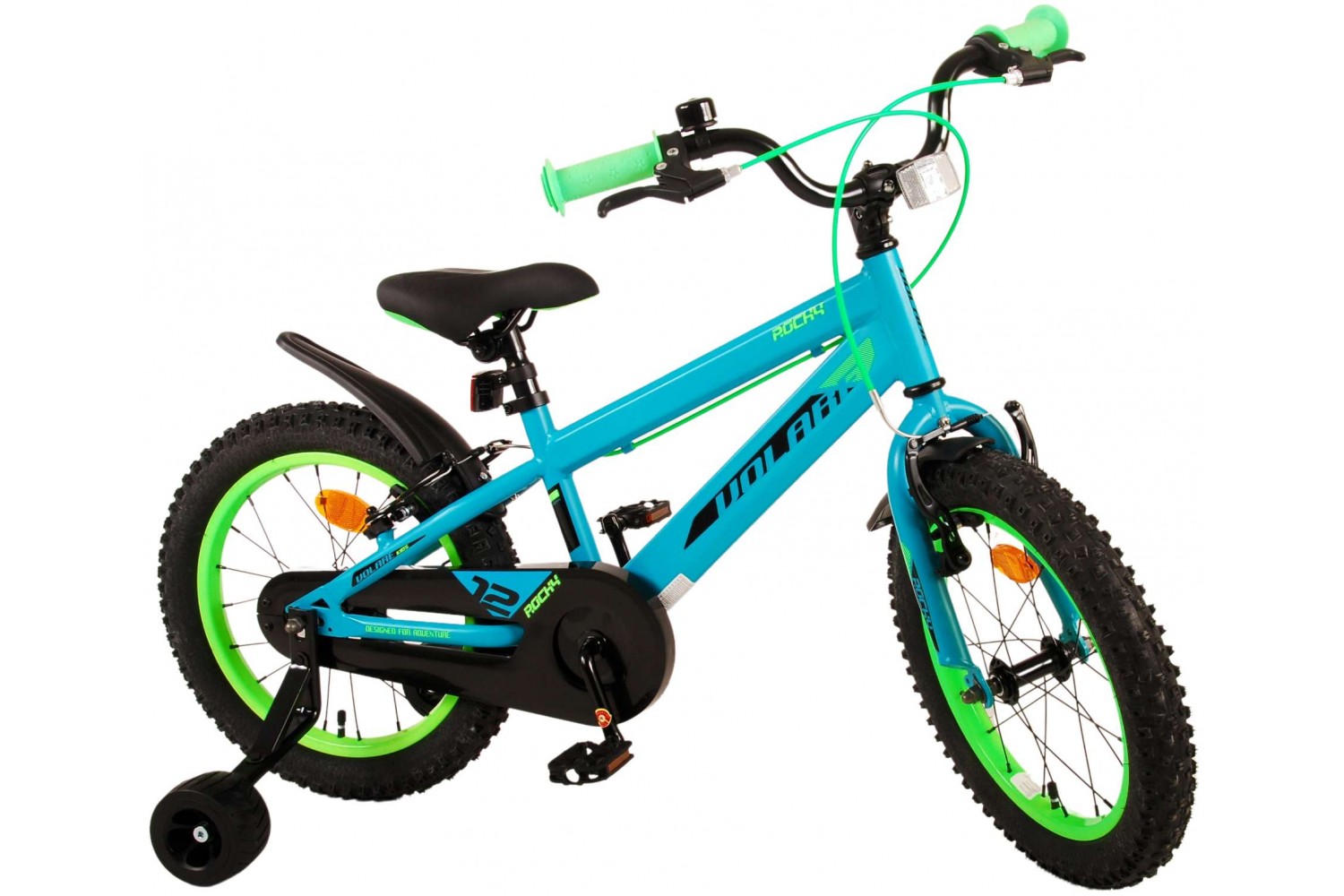 Volare Rocky Kinderfahrrad 16 Zoll Jungen Grün | 2 Handbremsen