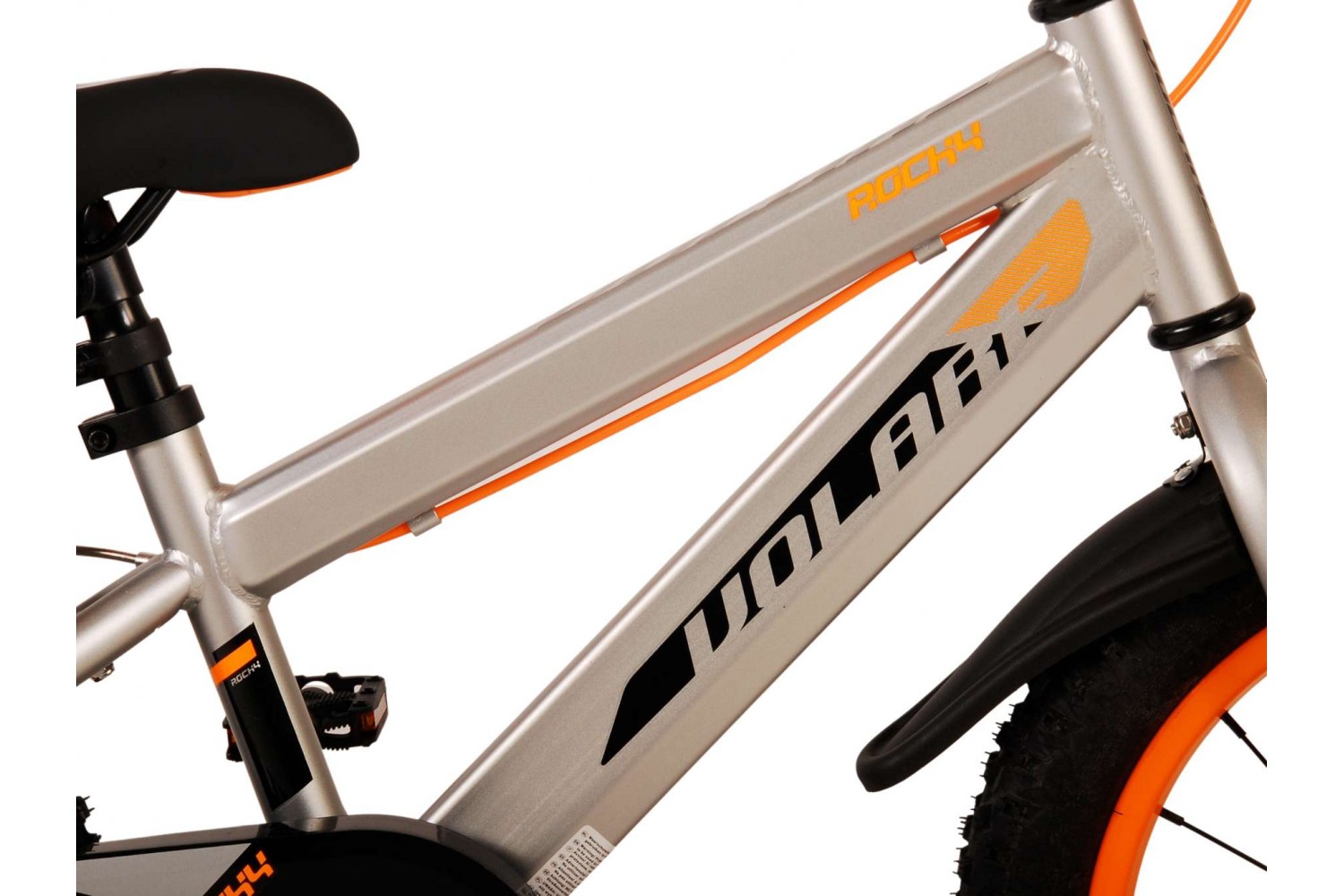 Volare Rocky Kinderfahrrad 16 Zoll Jungen Grau | 2 Handbremsen