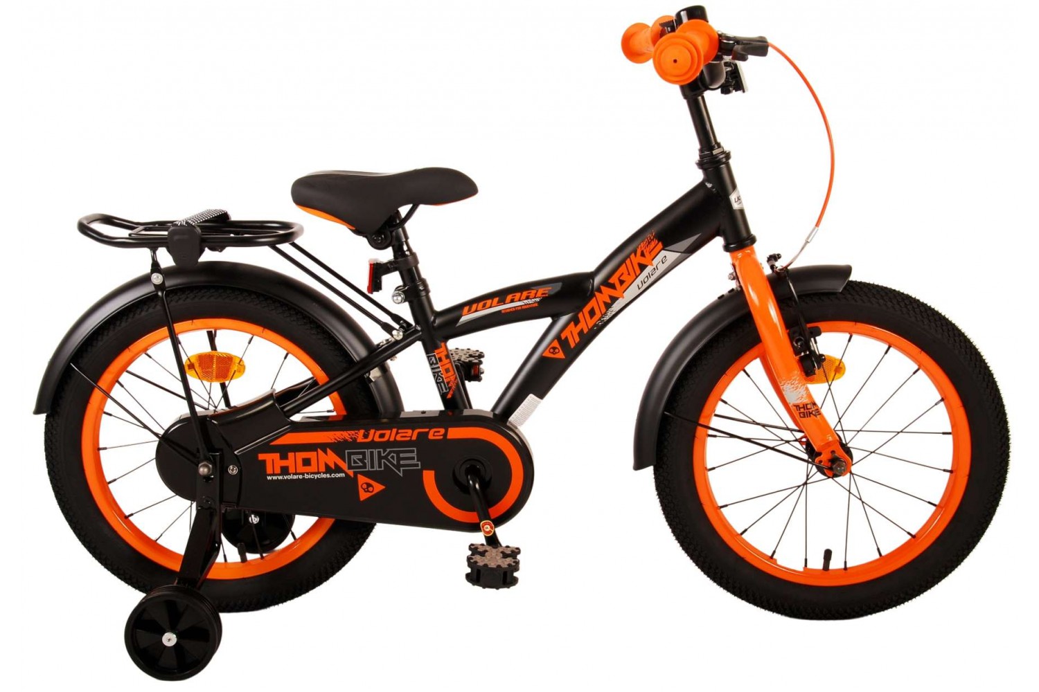 Volare Thombike Kinderfahrrad 16 Zoll Jungen Schwarz Orange