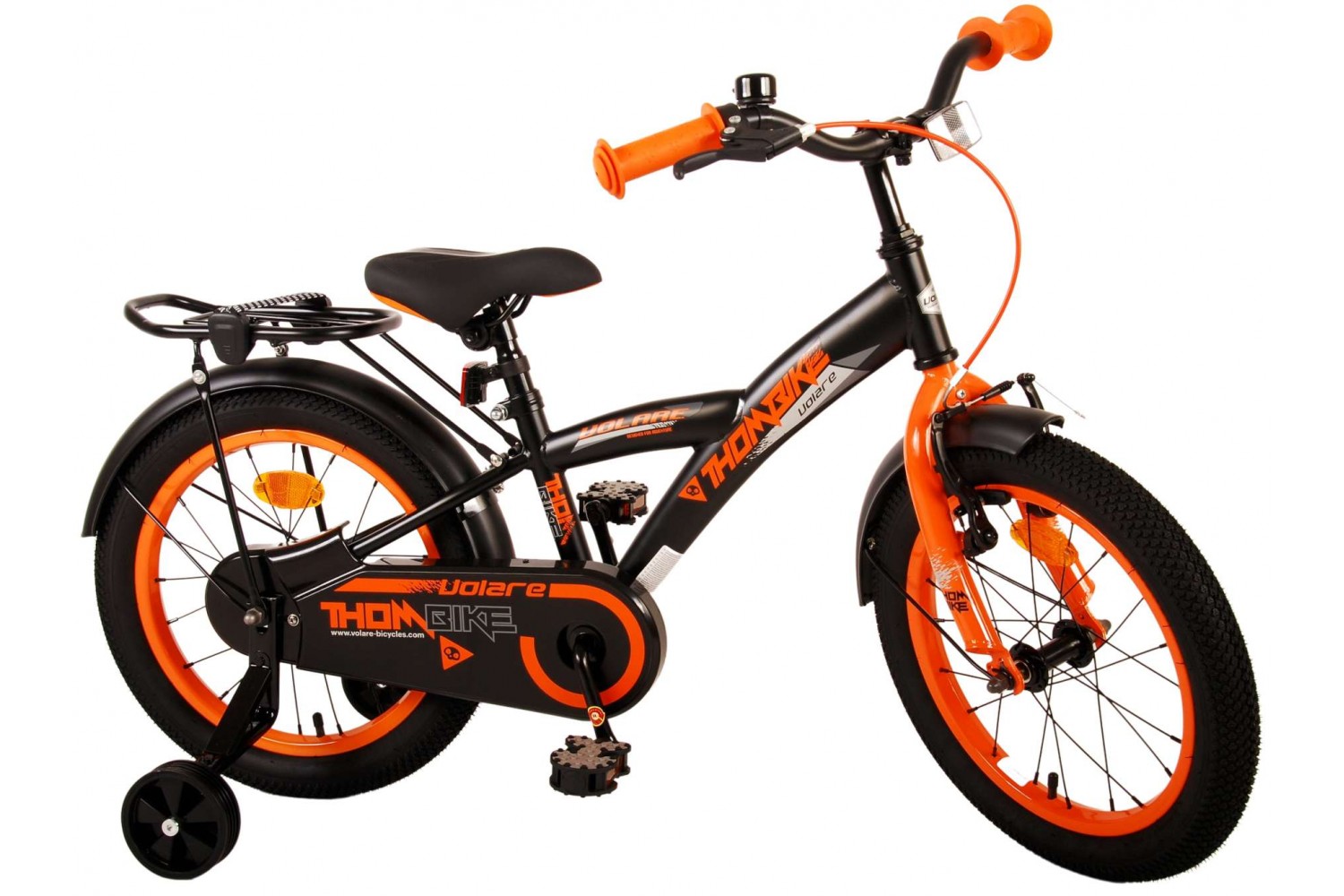 Volare Thombike Kinderfahrrad 16 Zoll Jungen Schwarz Orange