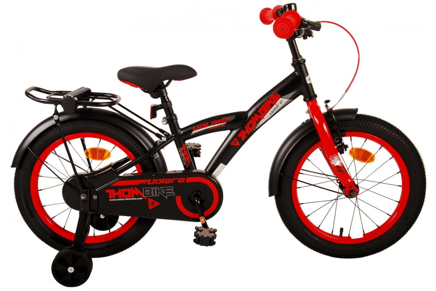 Volare Thombike Kinderfahrrad 16 Zoll Jungen Schwarz Rot