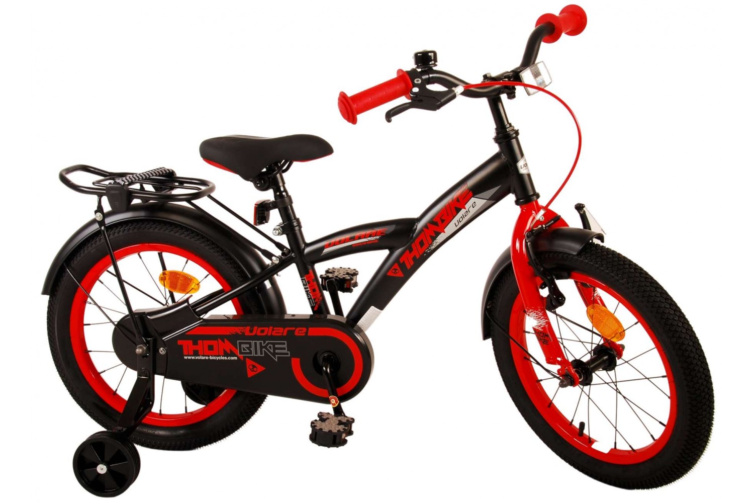 Volare Thombike Kinderfahrrad 16 Zoll Jungen Schwarz Rot