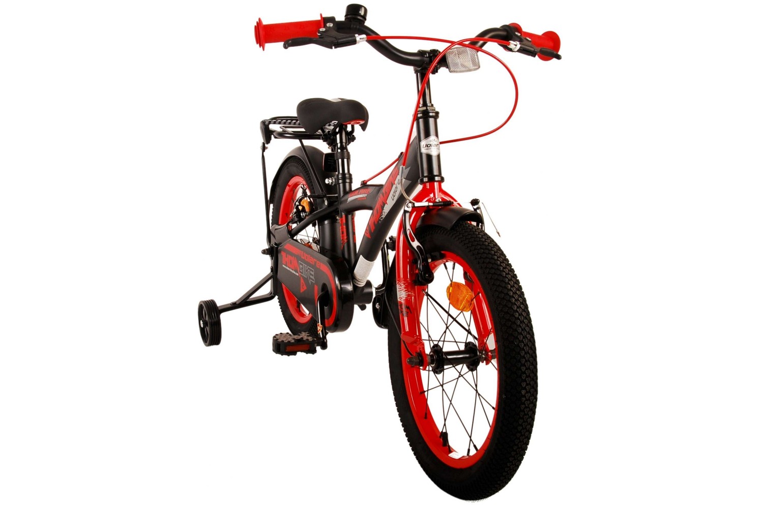 Volare Thombike Kinderfahrrad 16 Zoll Jungen Schwarz Rot | 2 Handbremsen