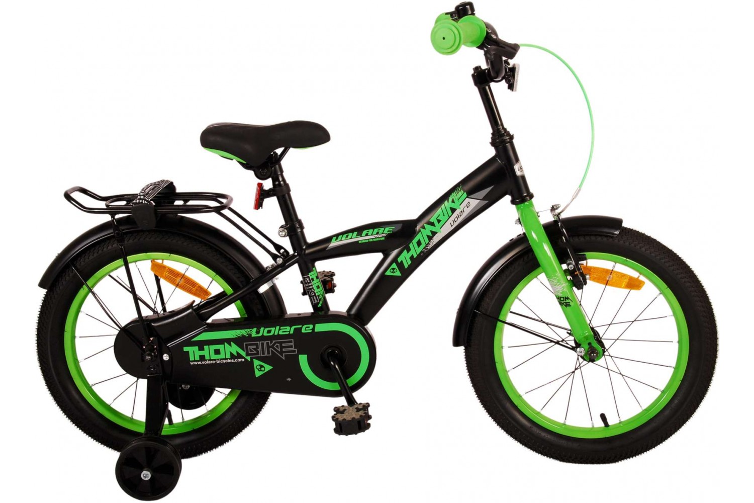 Volare Thombike Kinderfahrrad 16 Zoll Jungen Schwarz Grün