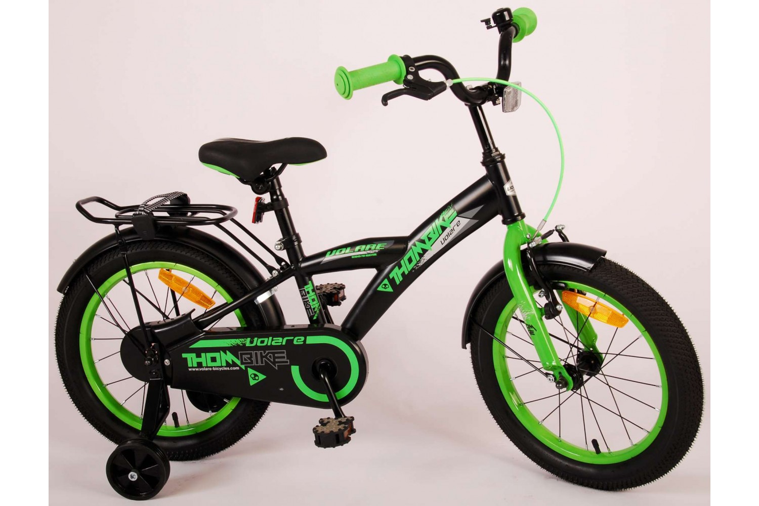 Volare Thombike Kinderfahrrad 16 Zoll Jungen Schwarz Grün