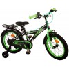 Volare Thombike Kinderfahrrad 16 Zoll Jungen Schwarz Grün | 2 Handbremsen