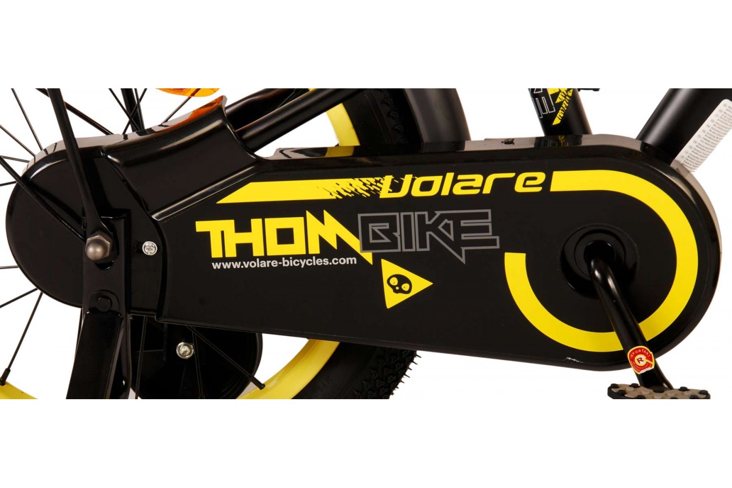 Volare Thombike Kinderfahrrad 16 Zoll Jungen Schwarz Gelb