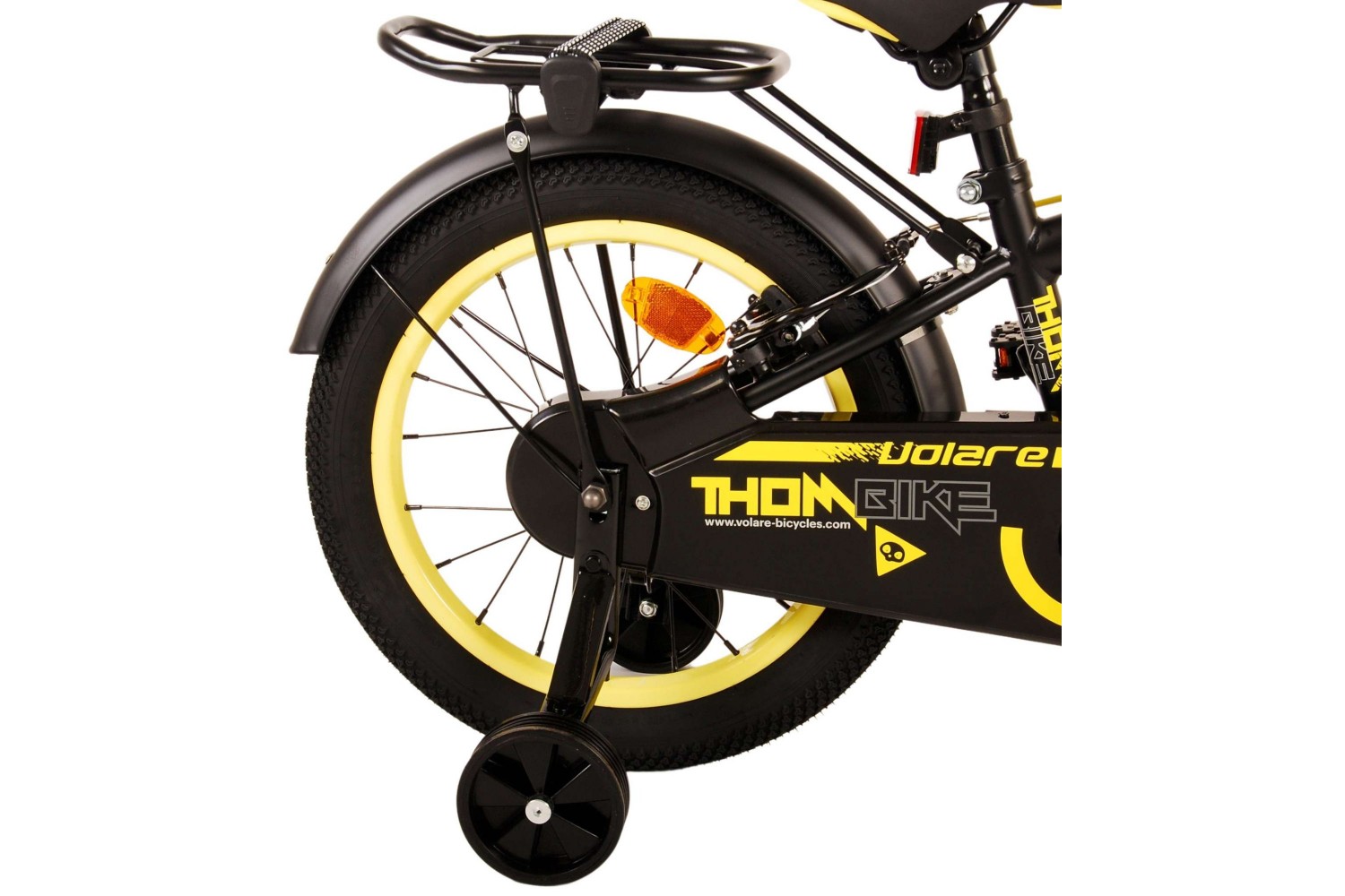 Volare Thombike Kinderfahrrad 16 Zoll Jungen Schwarz Gelb | 2 Handbremsen