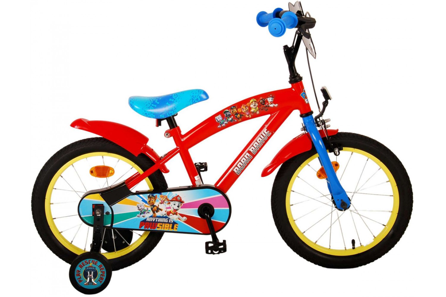 Paw Patrol Kinderfahrrad 16 Zoll Jungen Rot Blau