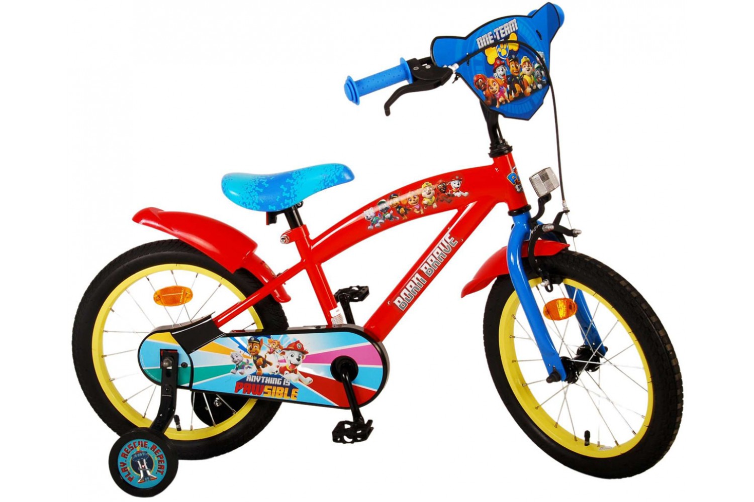 Paw Patrol Kinderfahrrad 16 Zoll Jungen Rot Blau