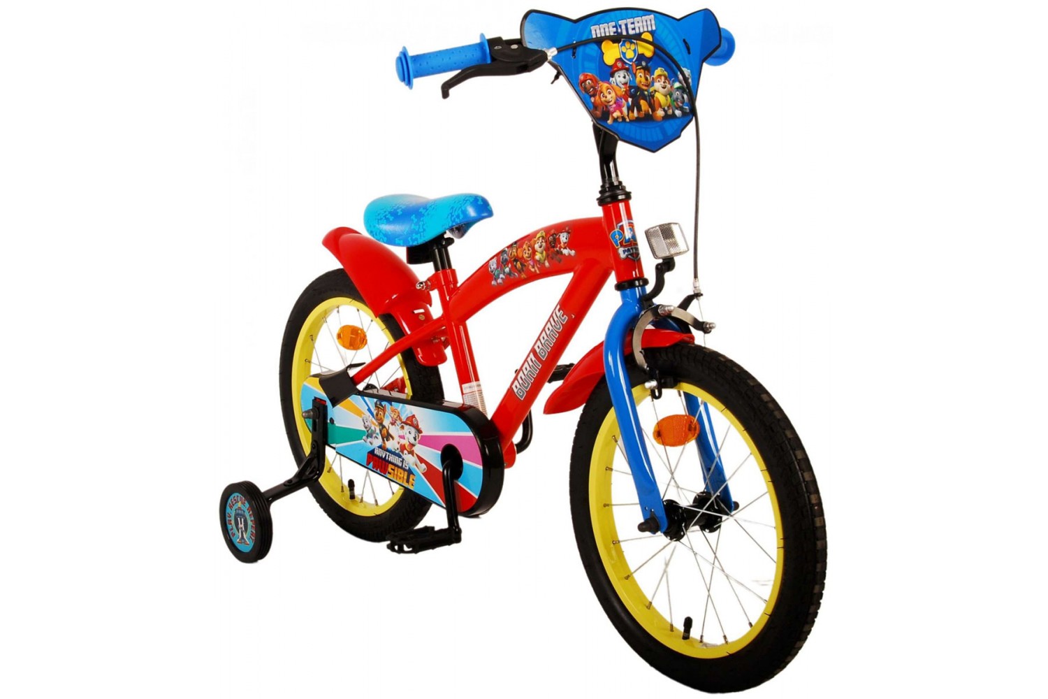 Paw Patrol Kinderfahrrad 16 Zoll Jungen Rot Blau