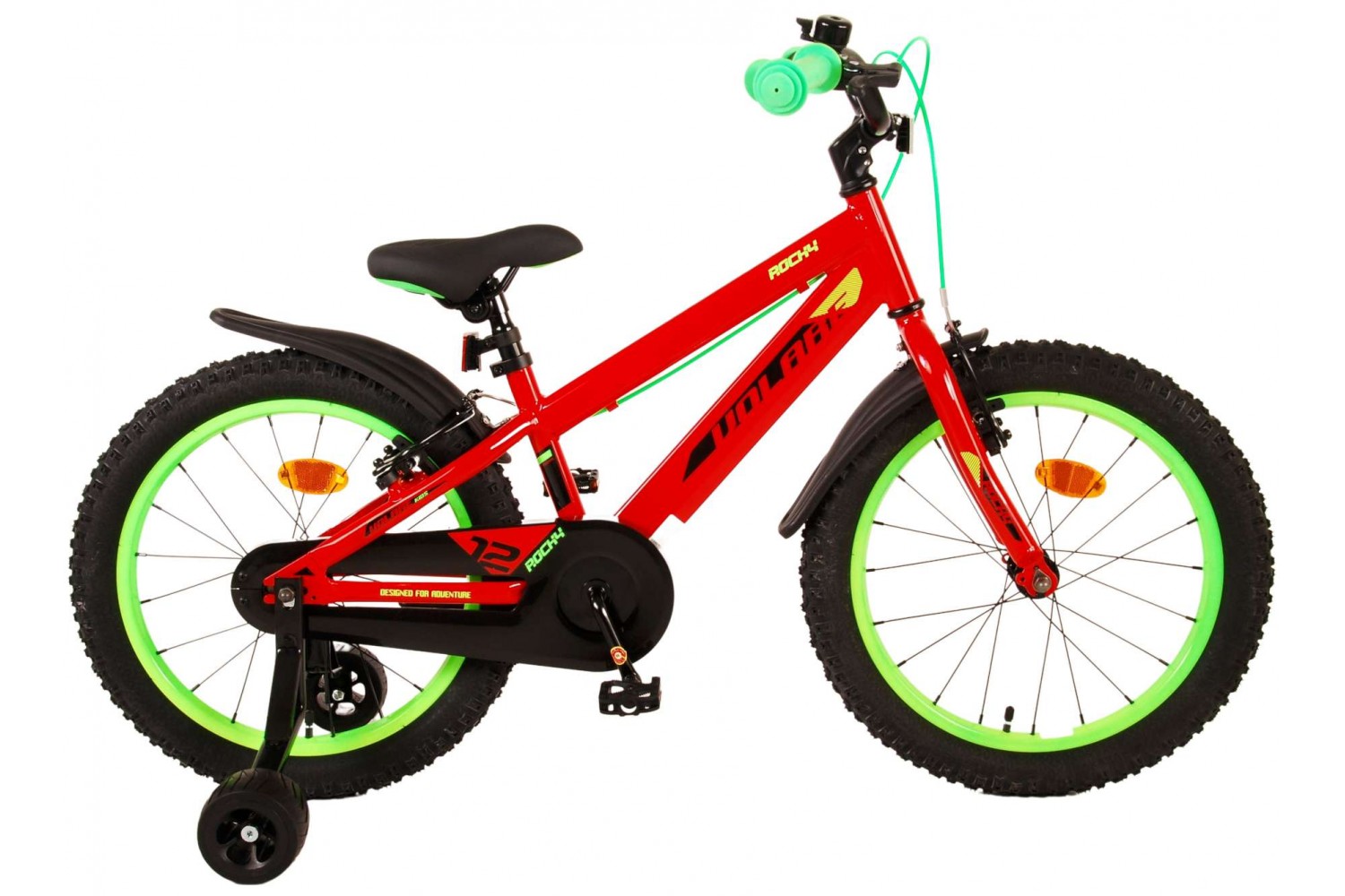 Volare Rocky Kinderfahrrad 18 Zoll Jungen Rot | 2 Handbremsen