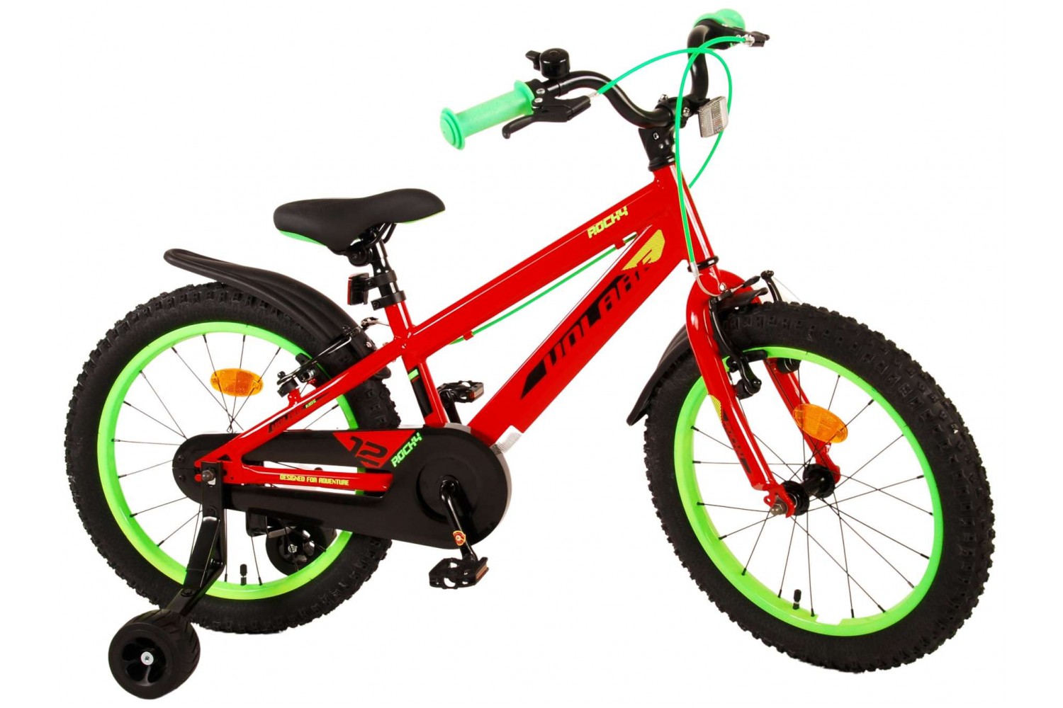 Volare Rocky Kinderfahrrad 18 Zoll Jungen Rot | 2 Handbremsen