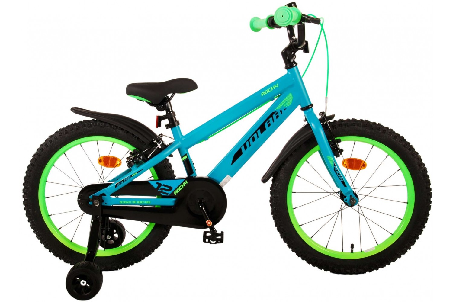 Volare Rocky Kinderfahrrad 18 Zoll Jungen Grün | 2 Handbremsen