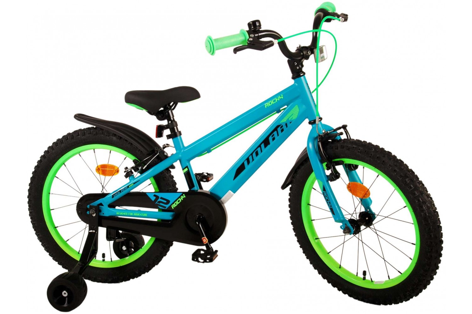 Volare Rocky Kinderfahrrad 18 Zoll Jungen Grün | 2 Handbremsen