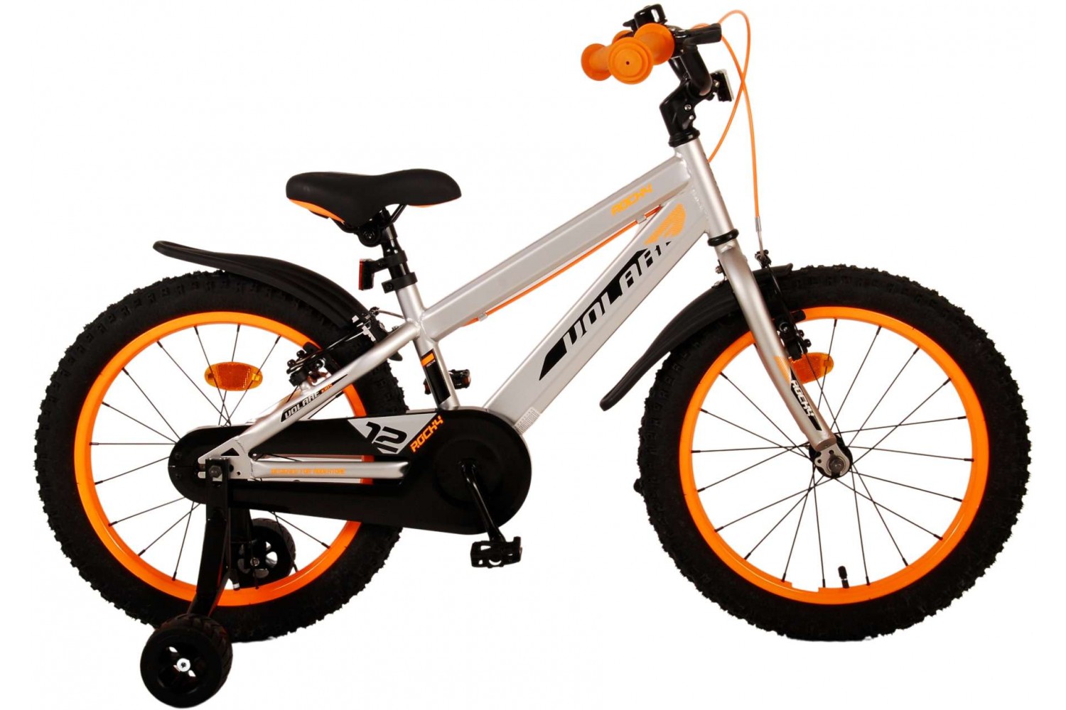 Volare Rocky Kinderfahrrad 18 Zoll Jungen Grau | 2 Handbremsen