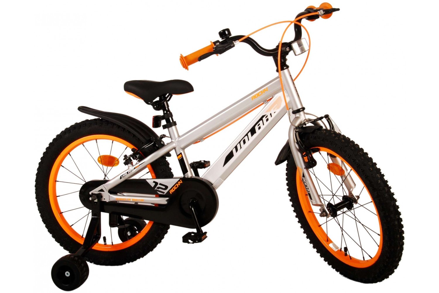 Volare Rocky Kinderfahrrad 18 Zoll Jungen Grau | 2 Handbremsen