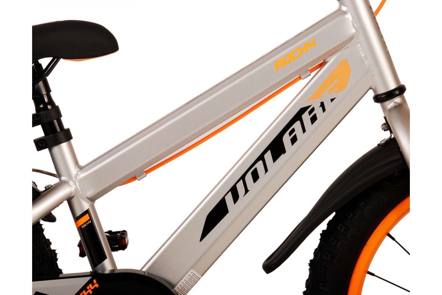 Volare Rocky Kinderfahrrad 18 Zoll Jungen Grau | 2 Handbremsen