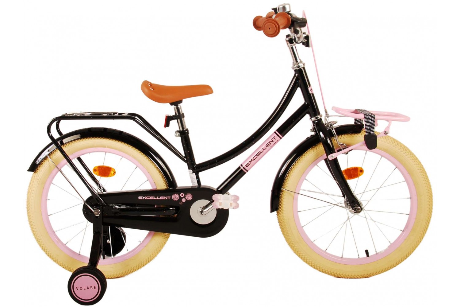 Volare Excellent Kinderfahrrad 18 Zoll Mädchen Schwarz