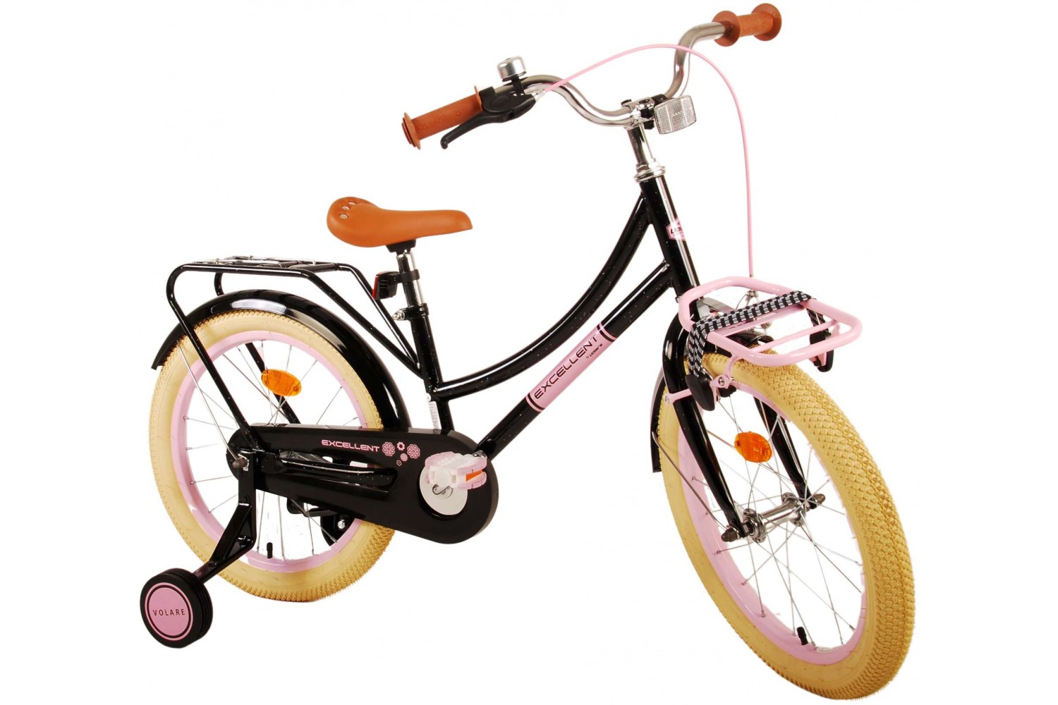 Volare Excellent Kinderfahrrad 18 Zoll Mädchen Schwarz