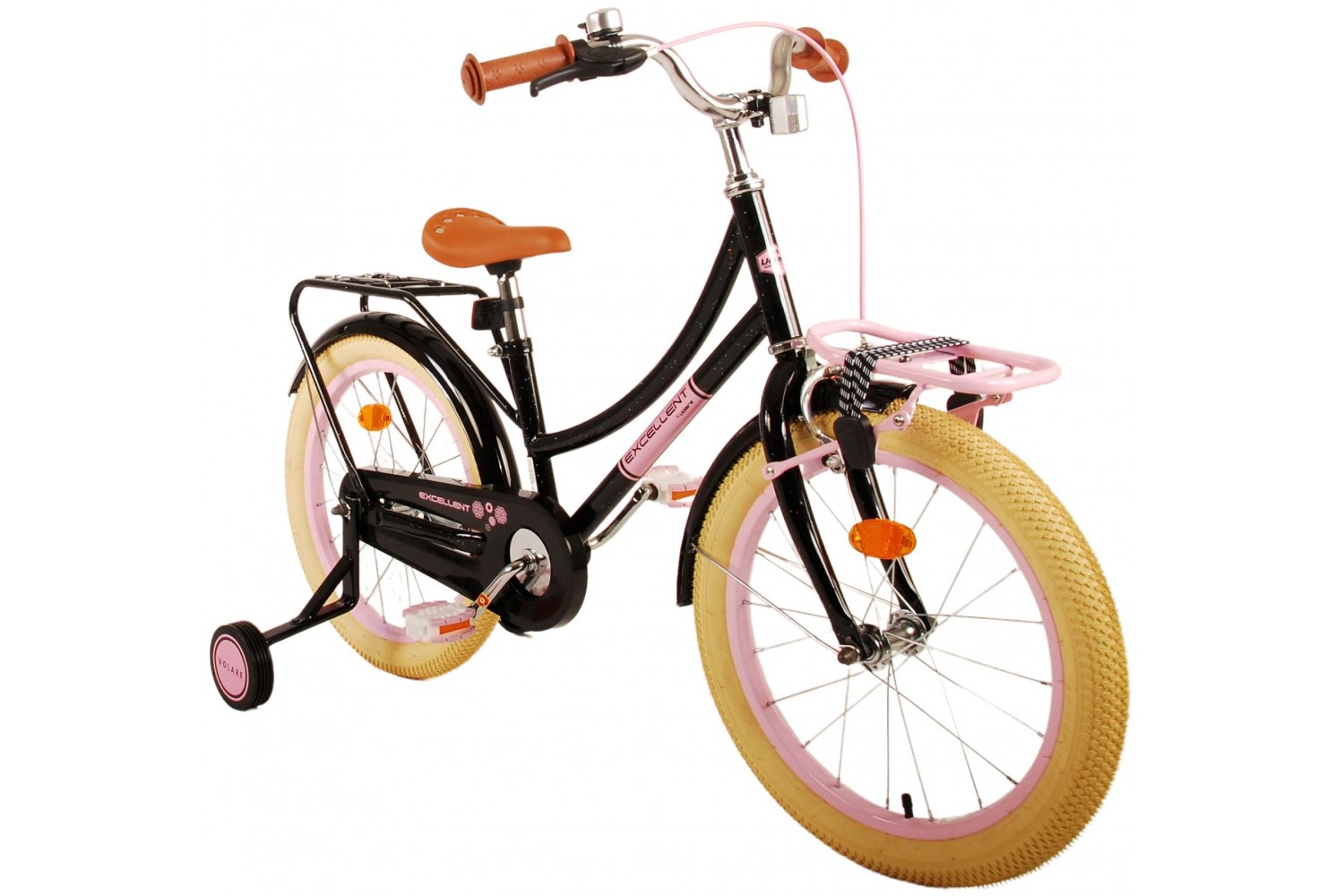 Volare Excellent Kinderfahrrad 18 Zoll Mädchen Schwarz