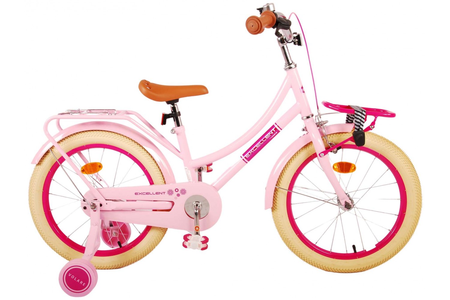 Volare Excellent Kinderfahrrad 18 Zoll Mädchen Rosa