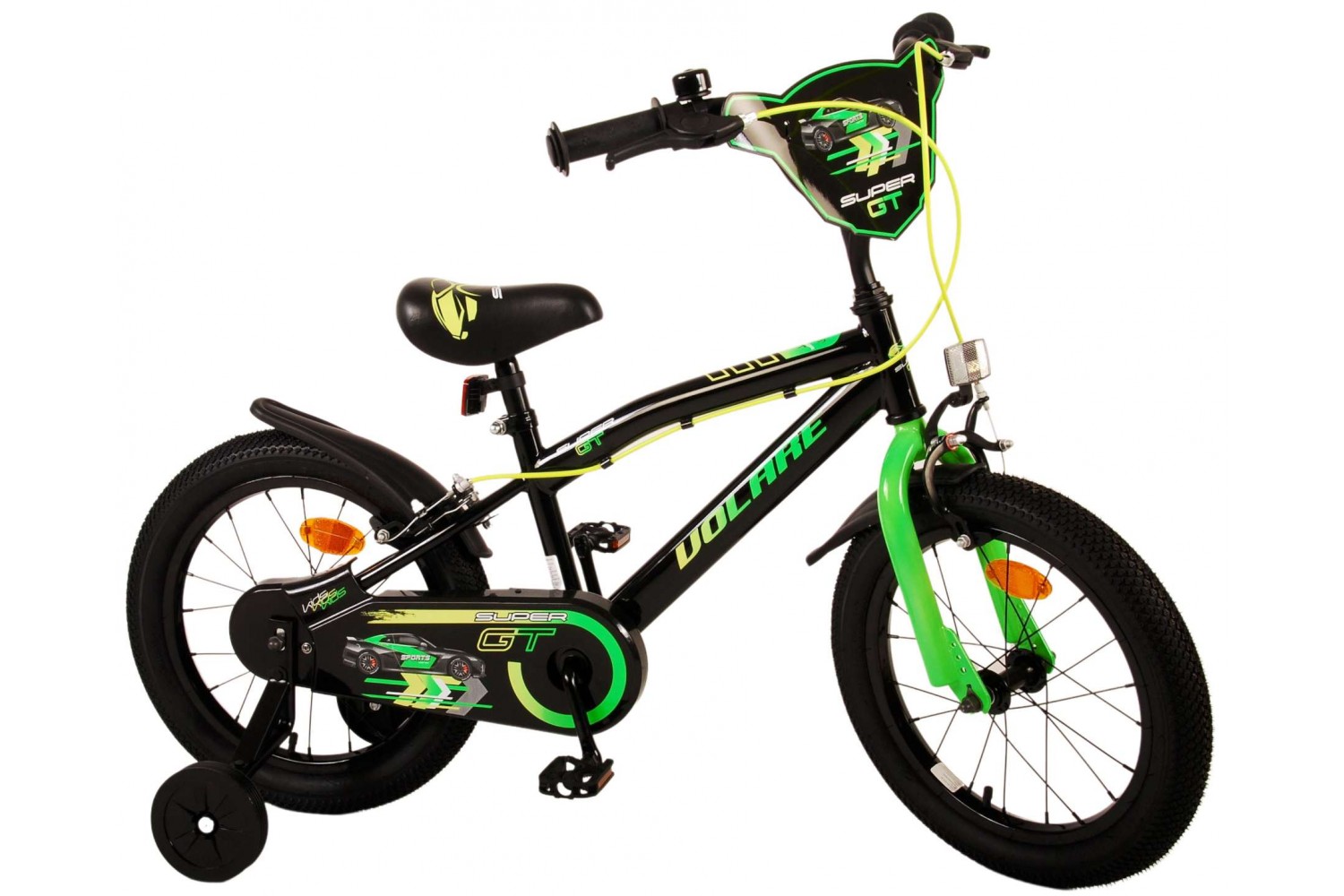 Volare Super GT Kinderfahrrad 16 Zoll Jungen Grün | 2 Handbremsen